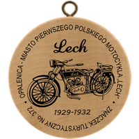 Turistická známka č. 372 - Opalenica – miasto pierwszego polskiego motocykla „Lech”