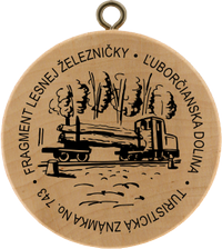 Turistická známka č. 743 - Fragment lesnej železničky - Ľuborčianska dolina