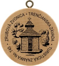 Turistická známka č. 745 - Zrubová zvonica - Trenčianska Závada