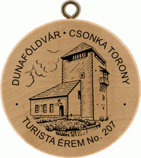 Turistická známka č. 207 - DUNAFÖLDVÁR - CSONKA TORONY