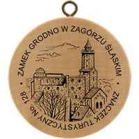 Turistická známka č. 128 - Zamek Grodno w Zagórzu Śląskim
