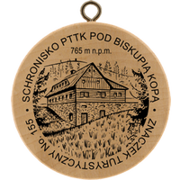 Turistická známka č. 155 - Schronisko PTTK Pod Biskupią Kopą