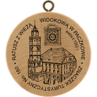 Turistická známka č. 160 - Ratusz z wieżą widokową w Paczkowie