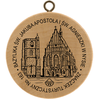 Turistická známka č. 163 - Bazylika św. Jakuba Apostoła i św. Agnieszki w Nysie