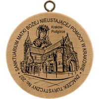 Turistická známka č. 207 - Sanktuarium Matki Bożej Nieustającej Pomocy w Krakowie