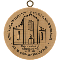 Turistická známka č. 239 - Kościół Redemptorystów św. Klemensa w Warszawie