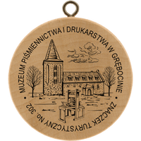 Turistická známka č. 302 - Muzeum Piśmiennictwa i Drukarstwa w Grębocinie