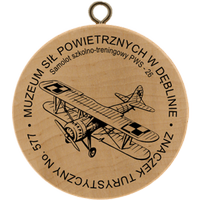 Turistická známka č. 577 - Muzeum Sił Powietrznych w Dęblinie