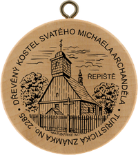 Turistická známka č. 2285 - Dřevěný kostel archanděla Michaela v Řepištích