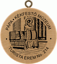 Turistická známka č. 214 - PÁPA - KÉKFESTŐ MÚZEUM