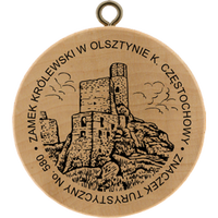 Turistická známka č. 580 - Zamek Królewski w Olsztynie k. Częstochowy