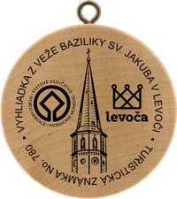Turistická známka č. 780 - Vyhliadka z veže baziliky sv.Jakuba - Levoča