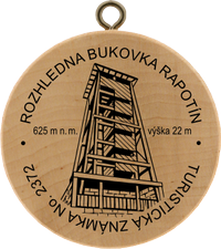Turistická známka č. 2372 - Rozhledna Bukovka, Rapotín
