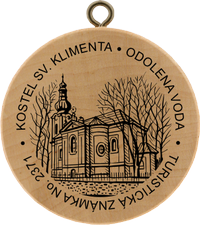 Turistická známka č. 2371 - Kostel sv. Klimenta, Odolena Voda