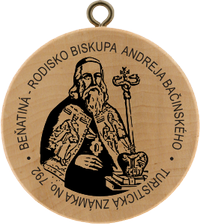 Turistická známka č. 792 - Beňatiná - rodisko biskupa Andreja Bačinského