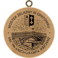 Turistická známka č. 394 - Mostek żelazny w Opatówku