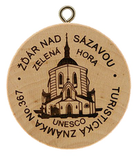 Turistická známka č. 367 - Žďár nad Sázavou Zelená Hora UNESCO