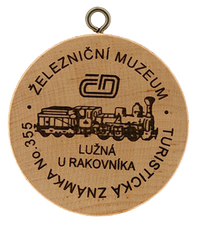 Turistická známka č. 355 - Železniční muzeum Lužná u Rakovníka