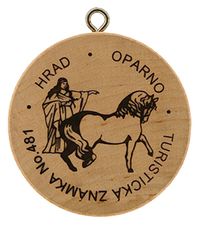 Turistická známka č. 481 - Hrad Oparno