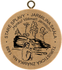 Turistická známka č. 1488 - Staré Splavy - Jarmilina skála