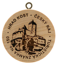 Turistická známka č. 150 - Hrad Kost