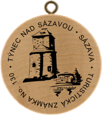 Turistická známka č. 130 - Týnec nad Sázavou