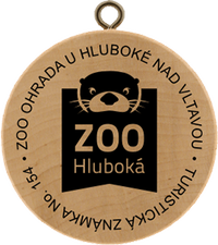 Turistická známka č. 154 - ZOO Ohrada u Hluboké nad Vltavou