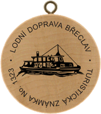 Turistická známka č. 1323 - Lodní doprava Břeclav