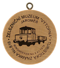 Turistická známka č. 816 - Železniční muzeum "Výtopna" Jaroměř