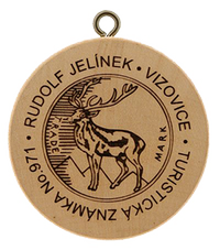 Turistická známka č. 971 - Vizovice - Rudolf Jelínek