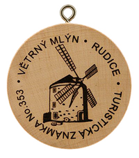 Turistická známka č. 353 - Větrný mlýn Rudice