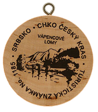 Turistická známka č. 1185 - Srbsko CHKO Český Kras