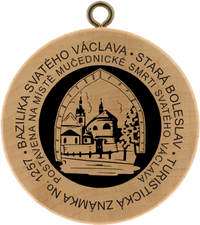 Turistická známka č. 1257 - Stará Boleslav - Bazilika Svatého Václava