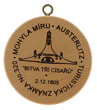 Turistická známka č. 320 - Mohyla Míru Austerlitz