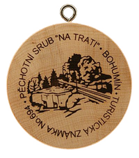 Turistická známka č. 694 - Pěchotní srub "Na trati" - Bohumín
