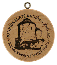 Turistická známka č. 835 - Rotunda Svaté Kateříny Znojmo