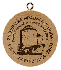 Turistická známka č. 835 - Rotunda Svaté Kateříny Znojmo