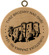 Turistická známka č. 1244 - Brozany nad Ohří