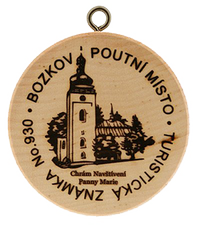 Turistická známka č. 930 - Poutní místo Bozkov