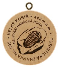 Turistická známka č. 995 - Velký Kosíř 442 m.n.m.