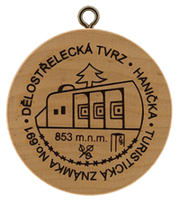 Turistická známka č. 691 - Dělostřelecká tvrz Hanička
