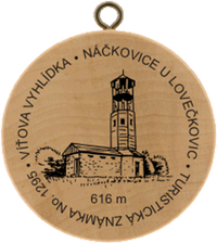 Turistická známka č. 1295 - Víťova vyhlídka - Náčkovice u Lovečkovic