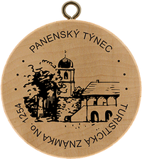 Turistická známka č. 1254 - Panenský Týnec