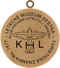 Turistická známka č. 1677 - Letecké muzeum Deštná