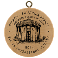 Turistická známka č. 316 - Puławy - Świątynia Sybilli