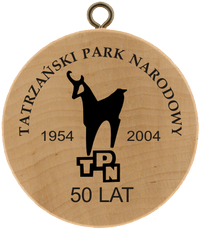 Turistická známka (PL) č. 800 - Tatrzański Park Narodowy - 50 lat 1954-2004