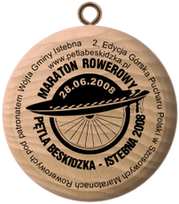 Turistická známka (PL) č. 801 - Maraton Rowerowy - Pętla Beskidzka - Istebna 2008