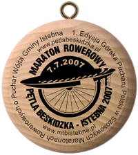 Turistická známka (PL) č. 805 - Maraton Rowerowy Pętla Beskidzka-Istebna 2007