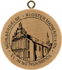 Turistická známka č. 13 - MÜHLBERG - ELBE . KLOSTER MARIENSTERN