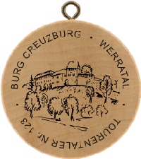 Turistická známka č. 123 - BURG CREUZBURG . WERRATAL
